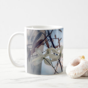 White Clematis Flower Mugg
