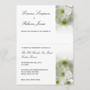 White Clematis - inbjudan till civilt partnerskap
