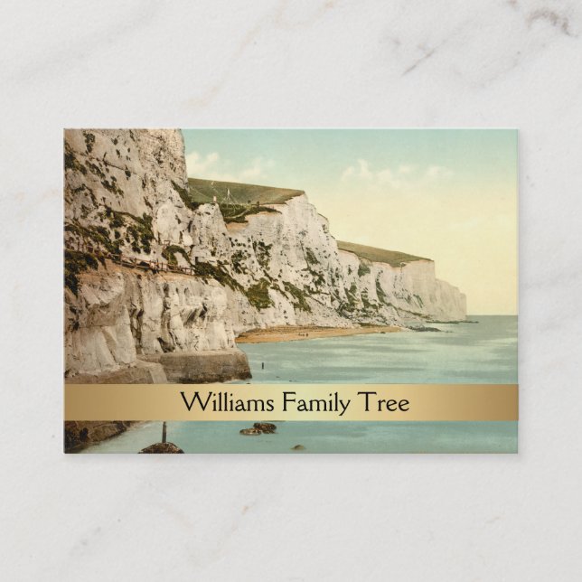 White Cliffs of Dover, England Family Träd Visitkort (Framsida)