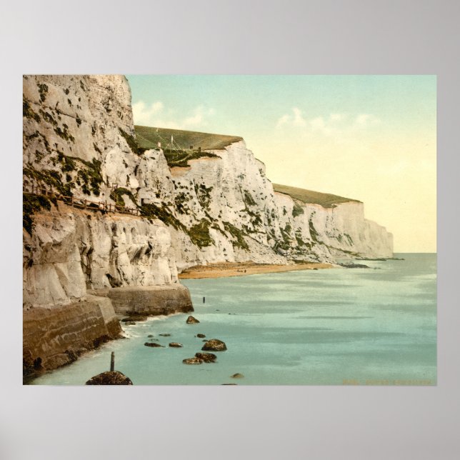 White Cliffs of Dover, Kent, England Poster (Framsidan)
