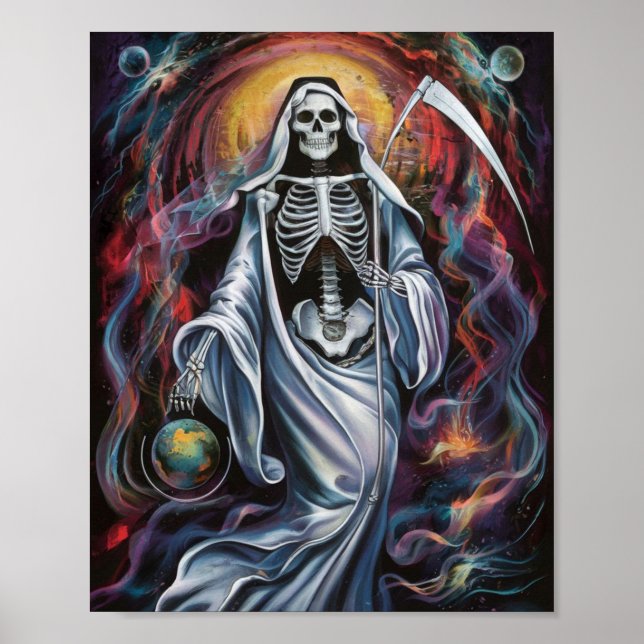 White Cloak Santa Muerte Poster (Framsidan)