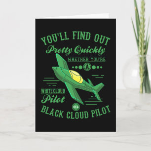White Cloud Pilot Funny Aviation CFI Pilot Trainer Kort