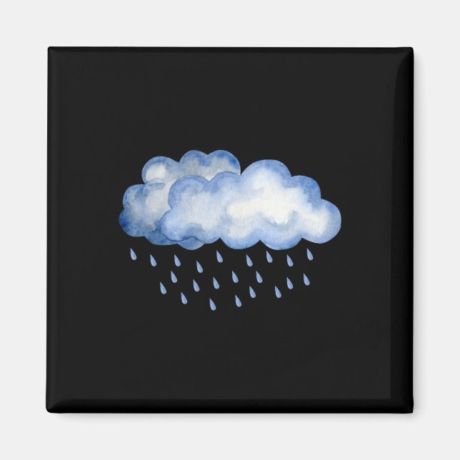 White Clouds Rain Drop Costume jul Halloween Magnet (Framsidan)