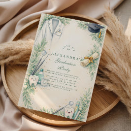 White Coat Dentist Graduation Celebration Inbjudningar