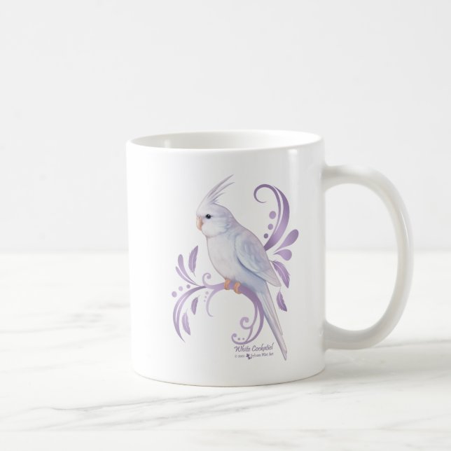 White Cockatiel Kaffemugg (Höger)