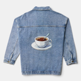White coffee cup on a saucer filled with coffee