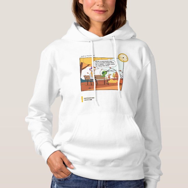 White Comics Style Woman Hoodie T Shirt (Framsida)