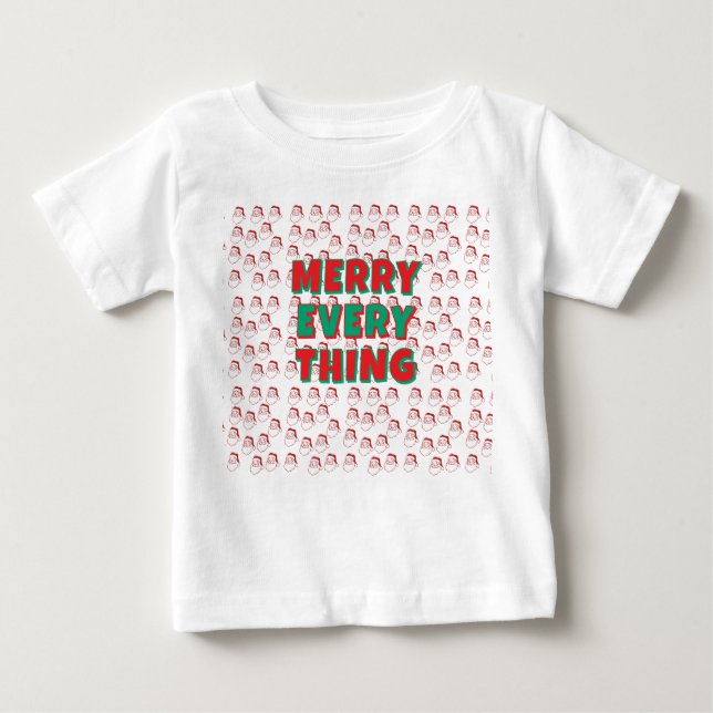 White cool T-shirt with santa (Framsida)