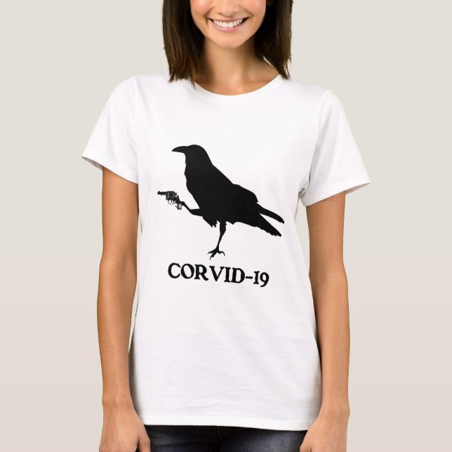 White Corvid-19 Women's Basic T-Shirt (Framsida)