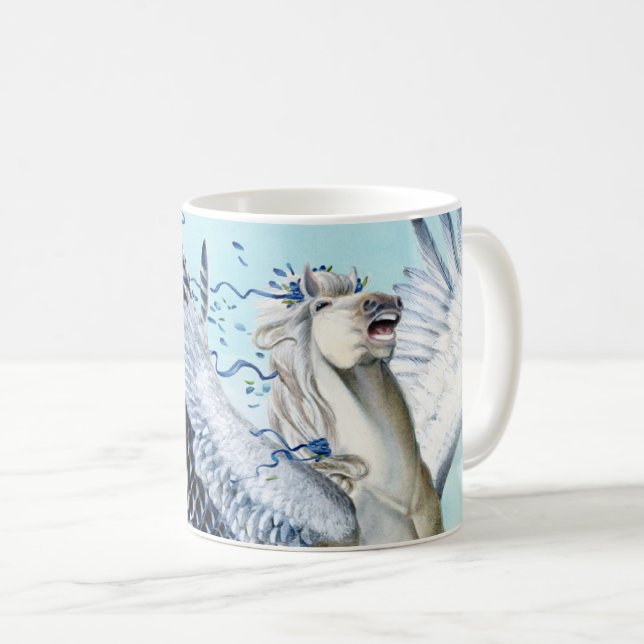 White Cory Pegasus Kaffemugg (Framsida höger)