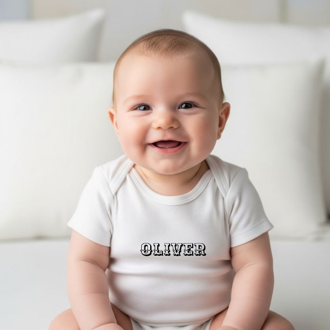  White Cowboy Baby Romper - Personalized Newborn T Shirt (Skapare uppladdad)