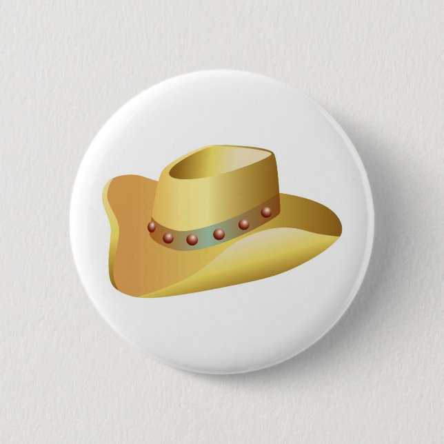 White Cowboy Hat Knapp (Framsida)