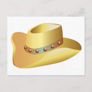 White Cowboy Hat Vykort