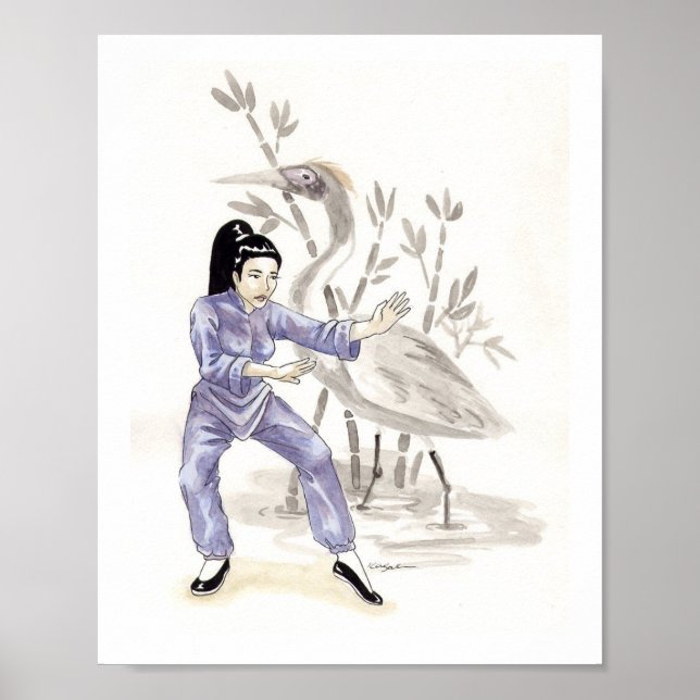 White Crane Kung fu Poster (Framsidan)