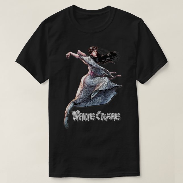 White Crane kung fu T Shirt (Design framsida)