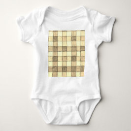 White Cream och Tan gingham unisex T Shirt