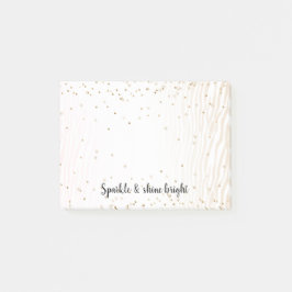  White Cream Zebra Guld Confetti Gnistra      Post-it Block