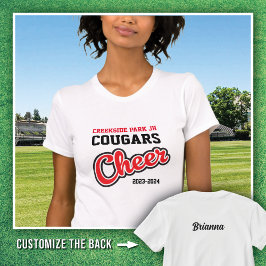 White Creekside Park Cougars Cheer 2023-2024 T Shirt