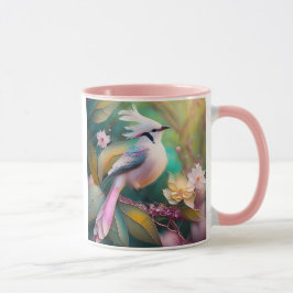 White Crested Svan Jay Fantasy Bird Mugg