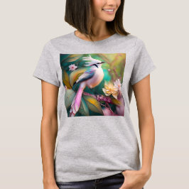 White Crested Svan Jay Fantasy Bird T Shirt