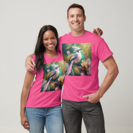 White Crested Svan Jay Fantasy Bird T Shirt