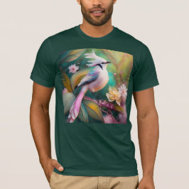 White Crested Svan Jay Fantasy Bird T Shirt