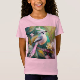 White Crested  Svan Jay Fantasy Bird T Shirt