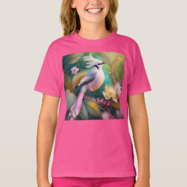 White Crested Svan Jay Fantasy Bird T Shirt