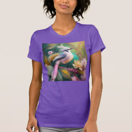 White Crested Svan Jay Fantasy Bird T Shirt