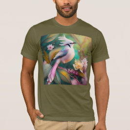 White Crested Svan Jay Fantasy Bird T Shirt