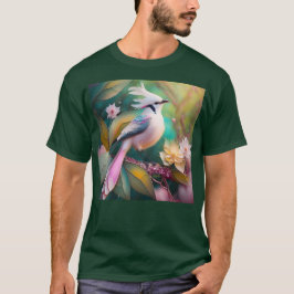 White Crested Svan Jay Fantasy Bird T Shirt