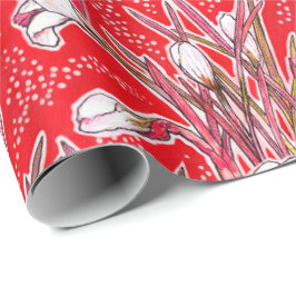 White Crocuses Garden Flowers Botanic Blommigt Red Presentpapper