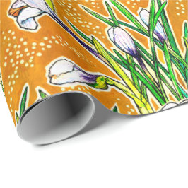 White Crocuses Garden Flowers Botanical Blommigt A Presentpapper