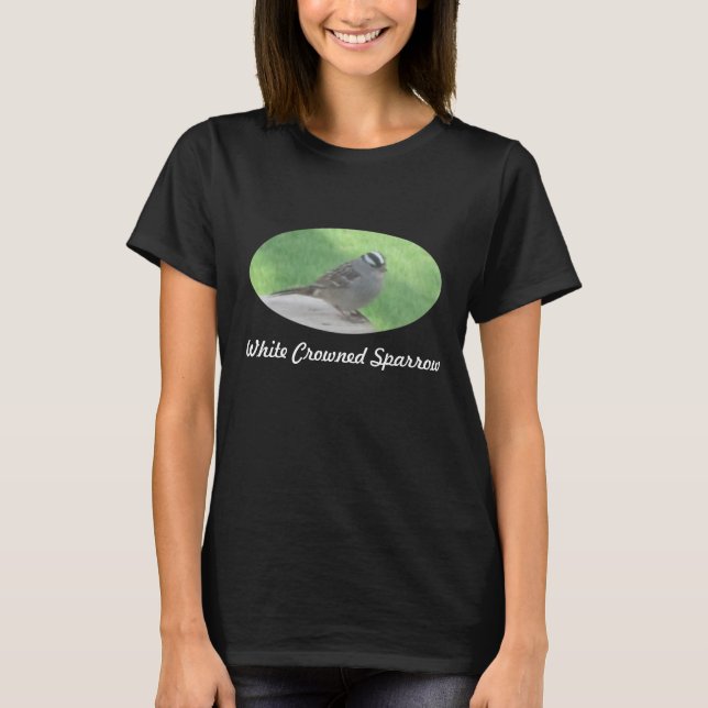 White Crowned Sparrow Organic T-Shirt - USA (Framsida)