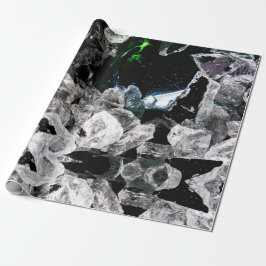 White Crystals i Svarta rymden Presentpapper