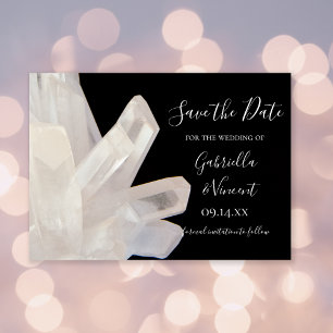 White Crystals på Black Bröllop spara datum Datumet
