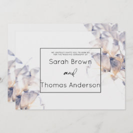 WHITE DAHLIA BLOMMIGT ELEGANT MÖHIPPA BRÖLLOP INBJUDNINGAR