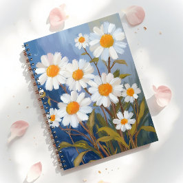 White Daisies Watercolor Flowers Painted