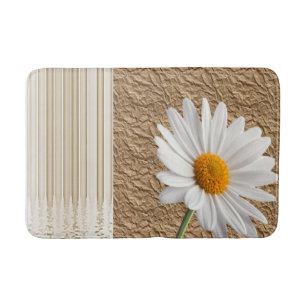 White Daisy Bathroom Bath Mat Badrumsmatta