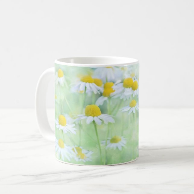 White Daisy Fält Elegance Kaffemugg (Framsida vänster)