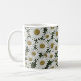 White Daisy Flowers Kaffemugg