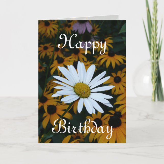 White Daisy och Blackeyed Susans Kort (Framsida)
