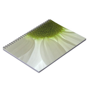 White Daisy Petals Anteckningsbok Med Spiral