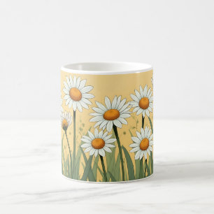 White Daisy Summer Kaffemugg