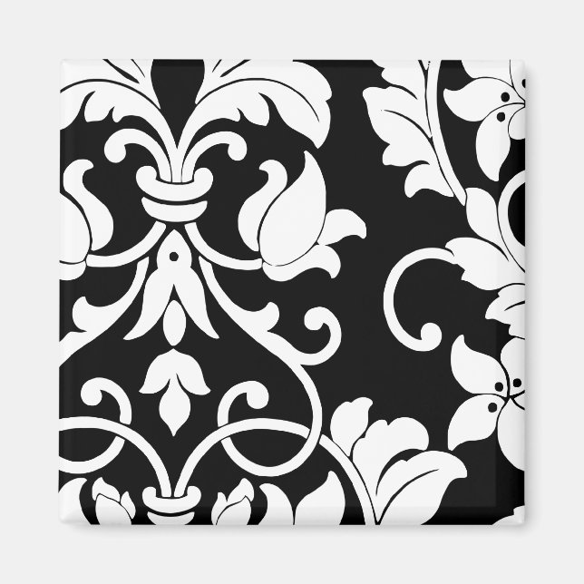 White Damask on Black Magnet (Framsidan)