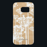 White Dandelions på Faux Wood Personlig Galaxy S5 Skal<br><div class="desc">Illustrationer av dandelioner på en faux-träbakgrund. Detta roliga men moderna fodral kan vara personlig.</div>