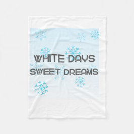 White Days Sweet Dreams Cozy Winter Blanket | Snow Fleecefilt