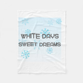 White Days Sweet Dreams Cozy Winter Blanket | Snow Fleecefilt