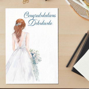 White Debutante Ballgown Grattiss Kort