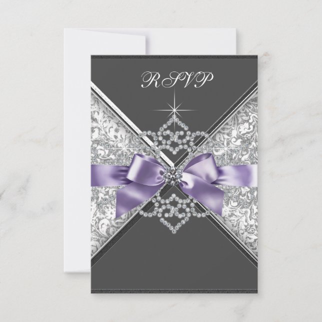 White Diamonds Lavender Lila OSA Kort (Framsida)